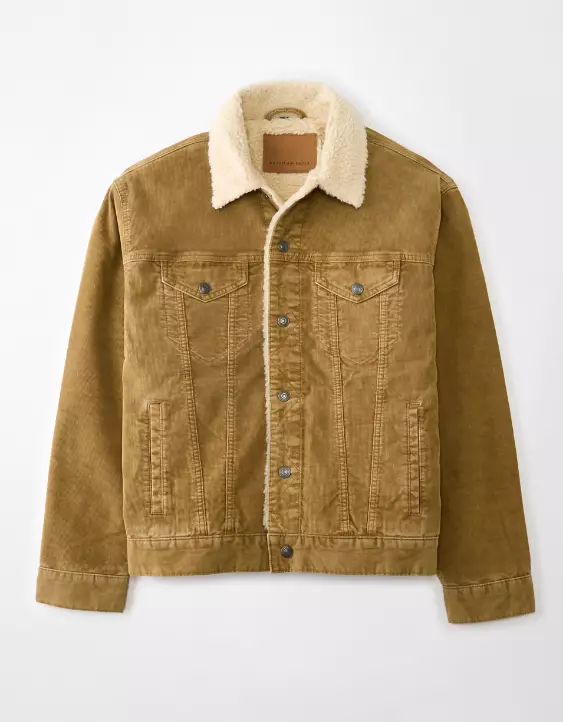 AE Corduroy Sherpa Trucker Jacket - Image 3