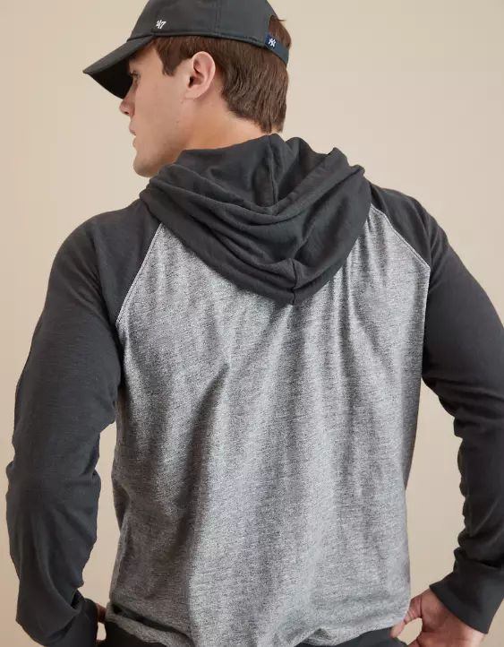 AE Super Soft Slub Colorblock Hoodie T-Shirt - Image 2