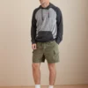 AE Super Soft Slub Colorblock Hoodie T-Shirt