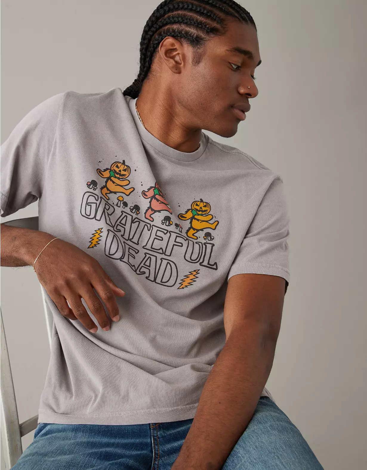 AE Super Soft Halloween Grateful Dead Graphic T-Shirt