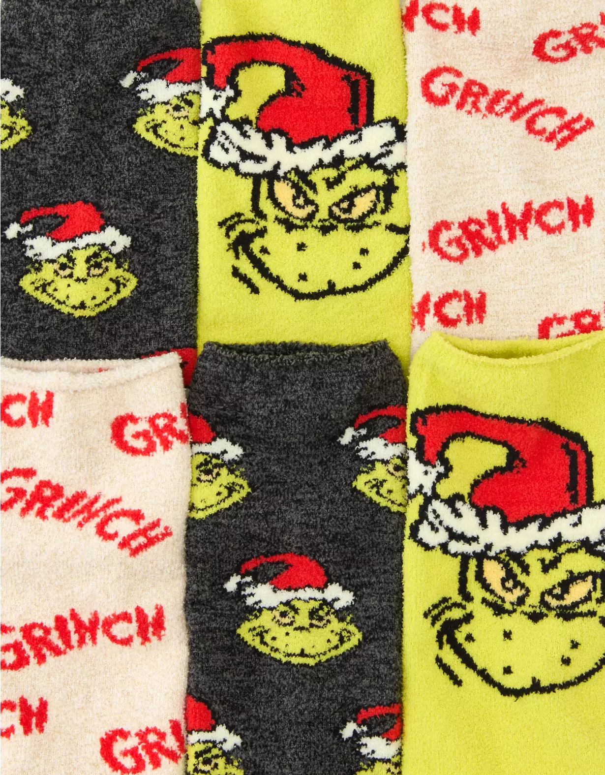 AE Grinch Fuzzy Socks - Image 2