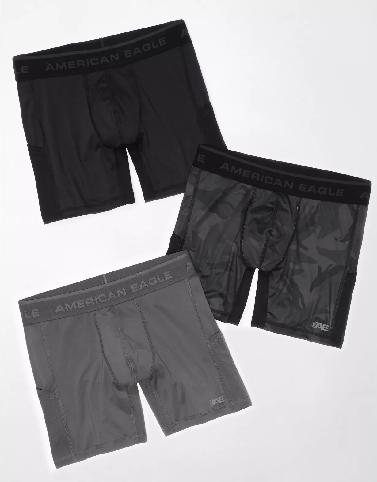 AEO 6" Active Flex Boxer Brief 3-Pack