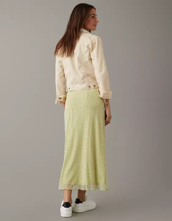 AE Mini Mesh High-Waisted Midi Skirt - Image 3