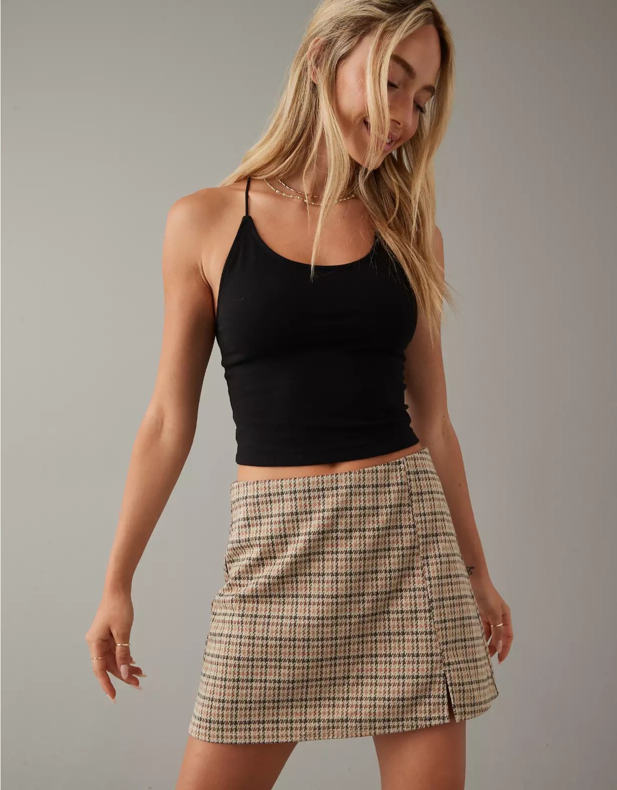 AE Plaid It Knit Skort