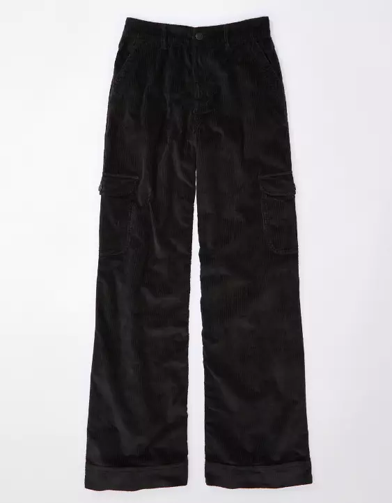 AE Dreamy Drape Stretch Curvy Super High-Waisted Baggy Wide-Leg Corduroy Pant - Image 3