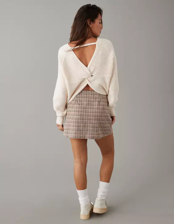 AE Long-Sleeve Twist-Back Sweater - Image 2