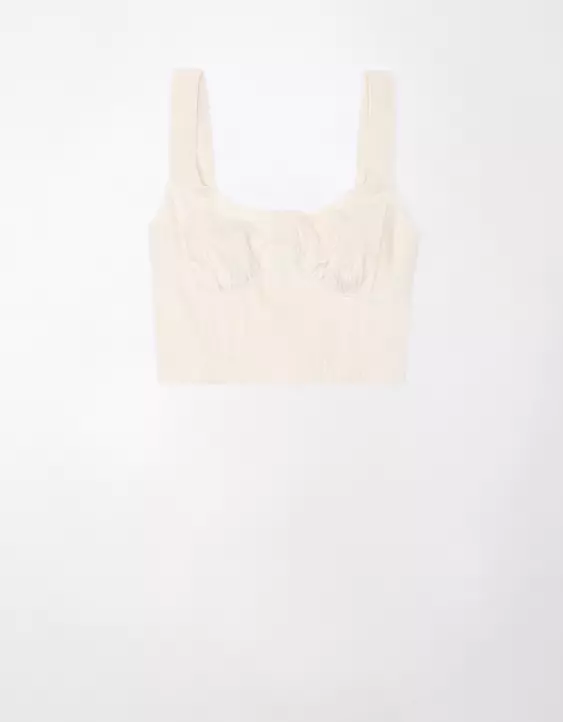 AE Cropped Corduroy Corset Top - Image 3