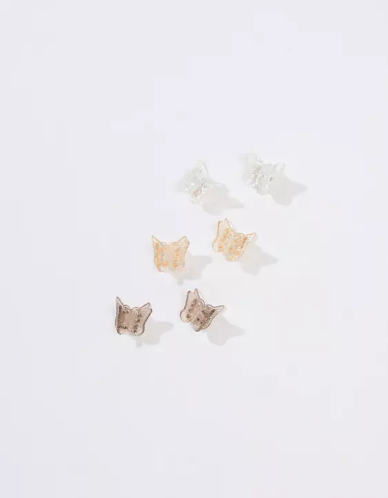 AEO Butterfly Mini Hair Clip 6-Pack - Image 2