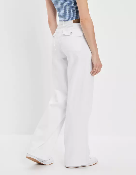 AE Stretch Super High-Waisted Baggy Wide-Leg Pant - Image 2
