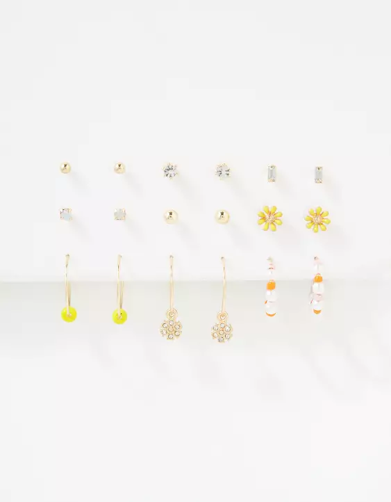 AEO Coral Stud + Hoop Earring 18-Pack - Image 2