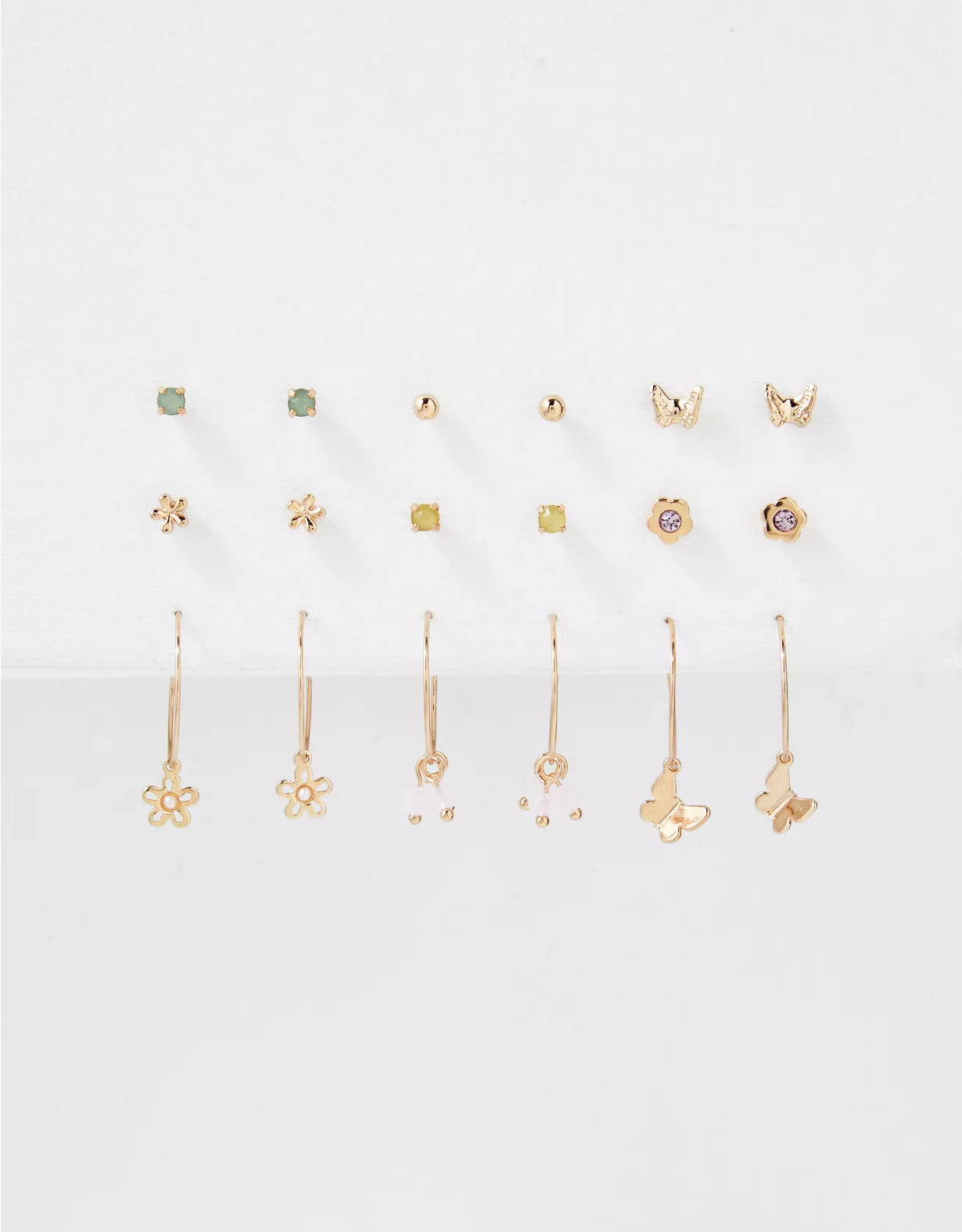 AEO Daisy Stud + Hoop Earring 18-Pack - Image 2