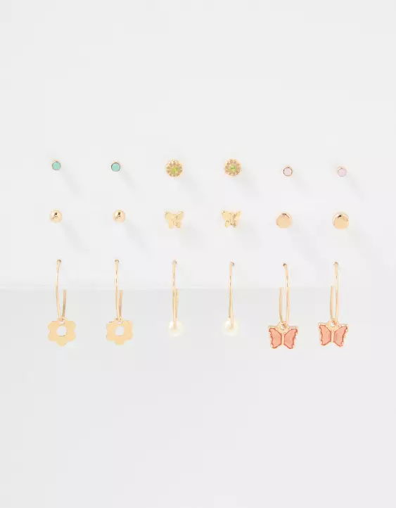 AEO Gold Mini Stud + Hoop Earring 18-Pack - Image 3