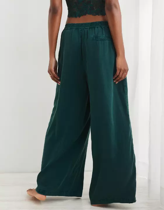 Aerie High Waisted Twill Wide Leg Pant - Image 2