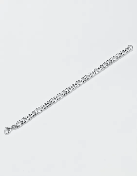 West Coast Jewelry Stainless Steel 8mm Figaro Chain Bracelet - Image 2