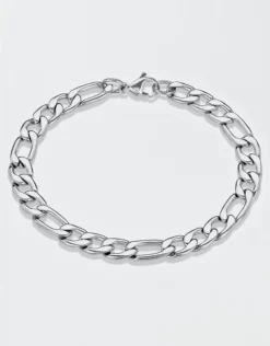 West Coast Jewelry Stainless Steel 8mm Figaro Chain Bracelet