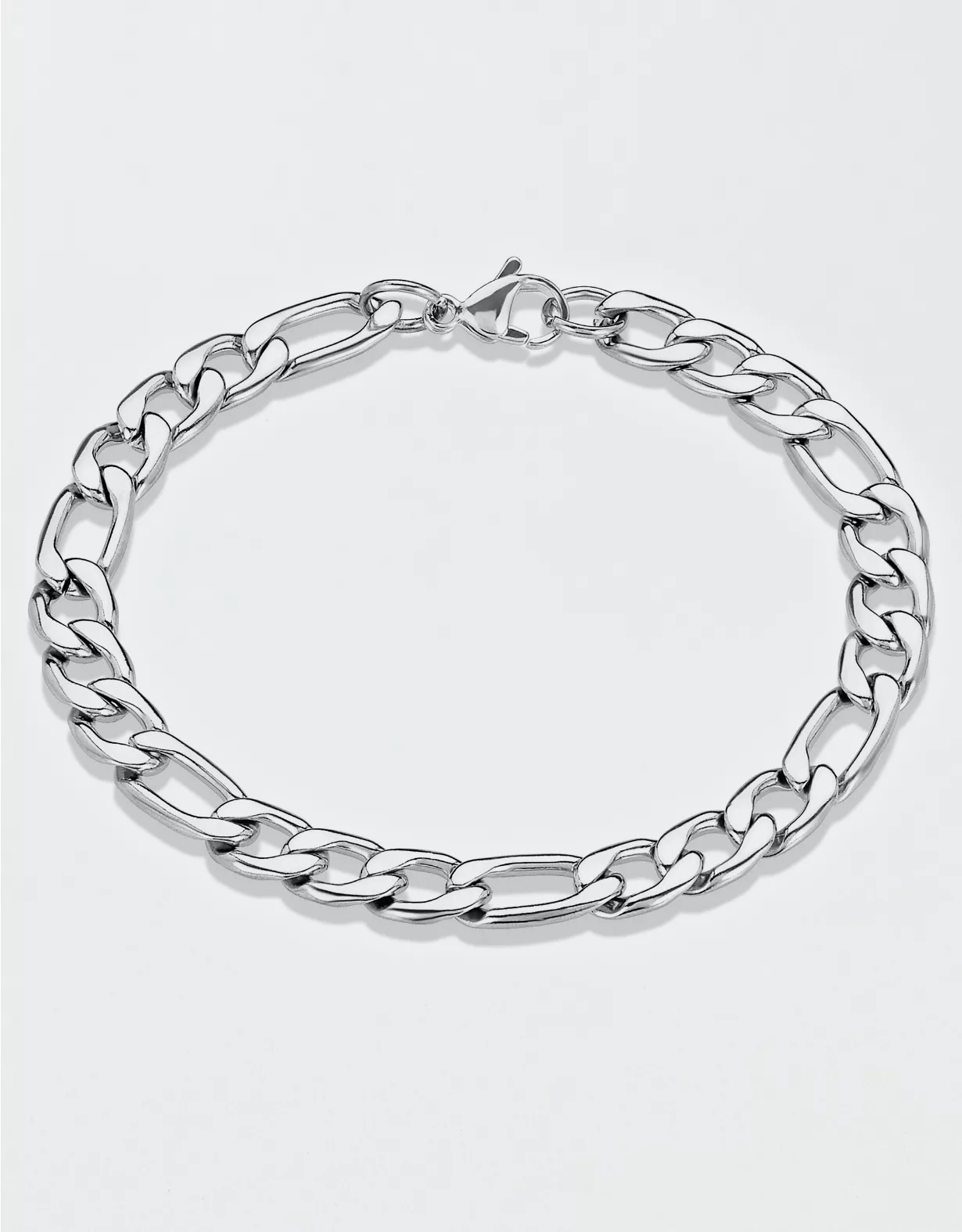 West Coast Jewelry Stainless Steel 8mm Figaro Chain Bracelet