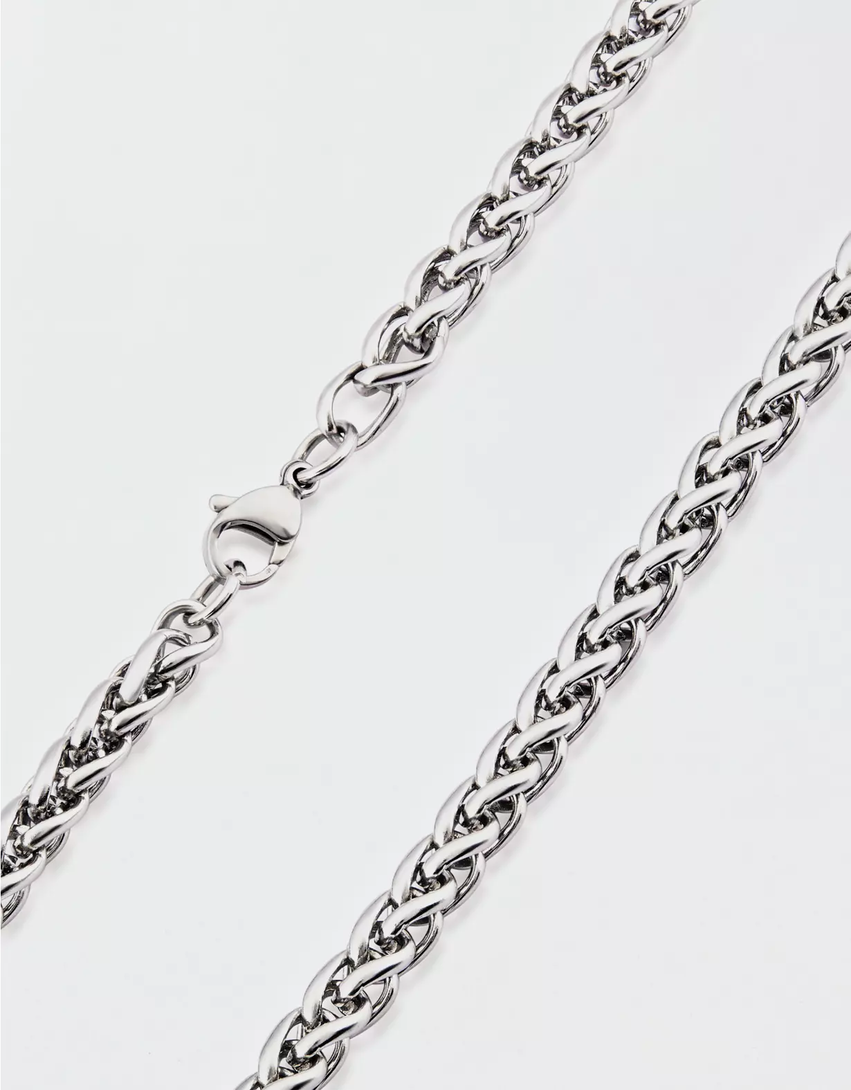 West Coast Jewelry Stainless Steel Polished Spiga Chain Necklace - Image 2