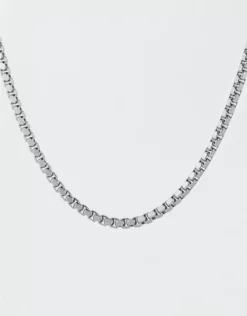West Coast Jewelry Polished Stainless Steel Box Chain Necklace