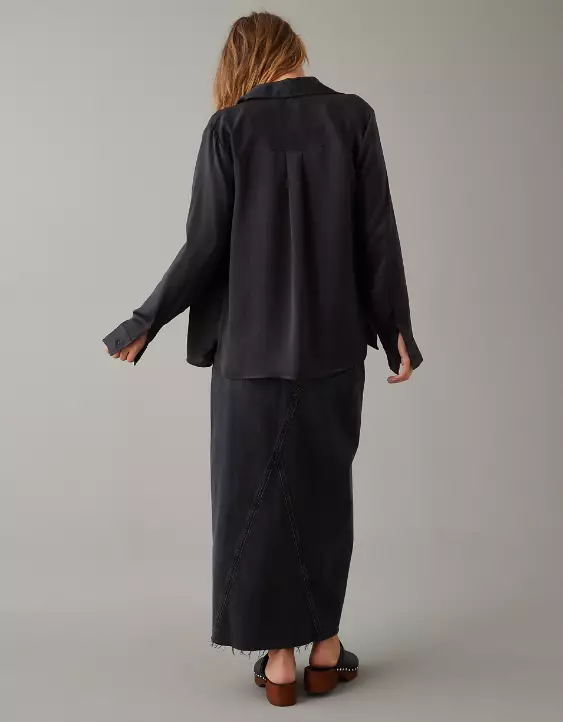 AE Satin Button-Up Shirt - Image 2