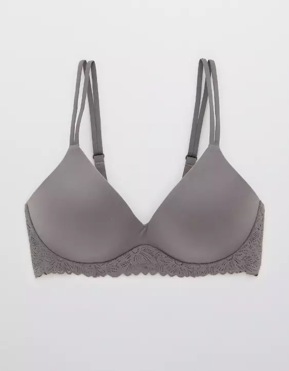 Aerie Sunnie Wireless Push Up Blossom Lace Trim Bra - Image 3