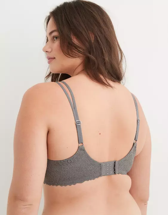 Aerie Sunnie Wireless Push Up Blossom Lace Trim Bra - Image 2
