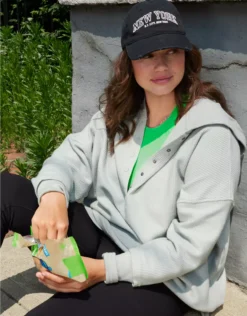 Aerie Textured Henley Hoodie