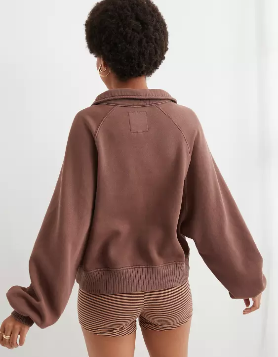 Aerie Quarter Snap Sweatshirt - Image 2