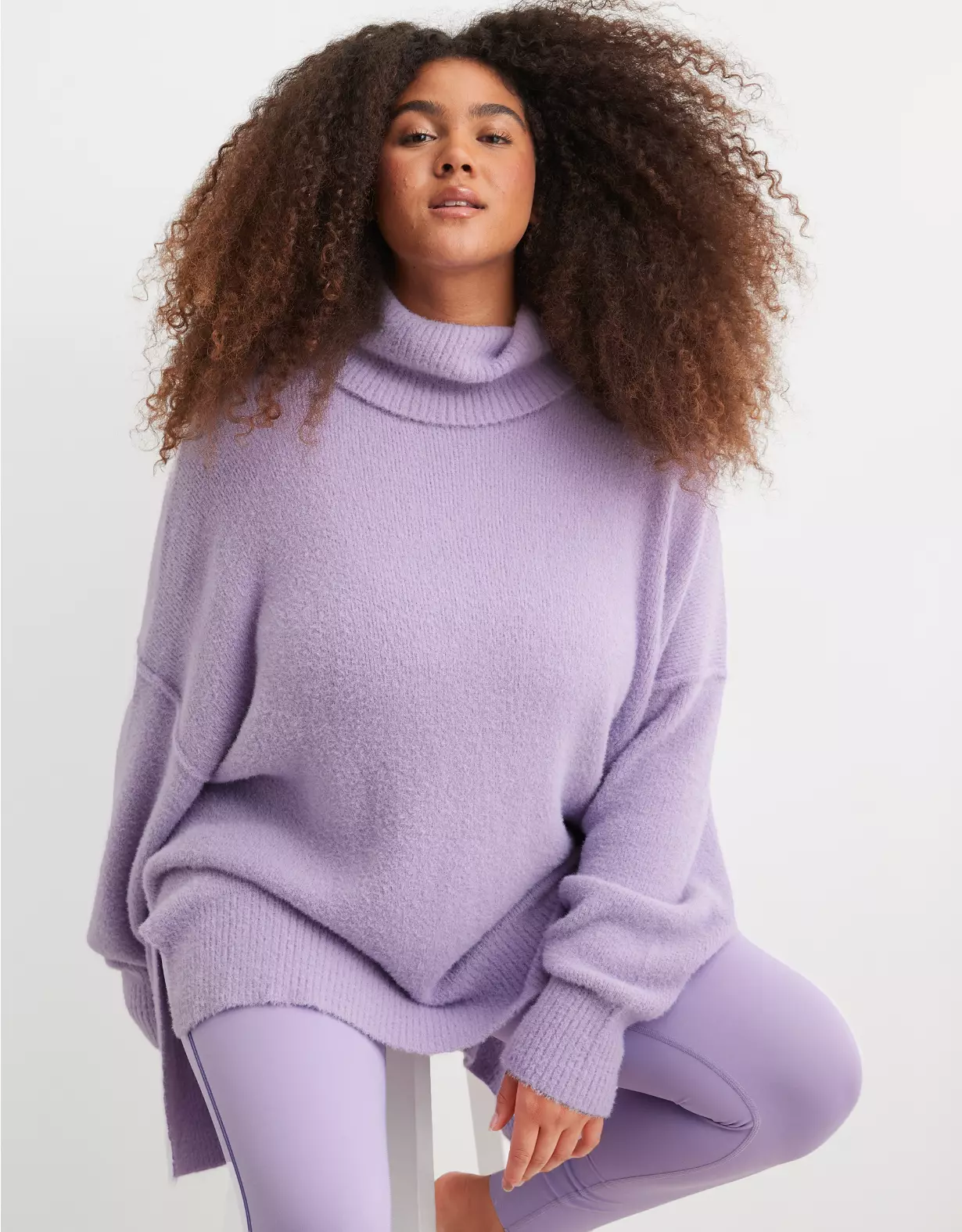 Aerie Buttercream Turtleneck Sweater