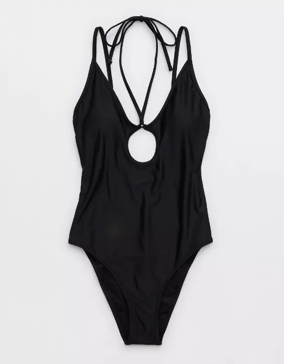 Aerie Keyhole Halter One Piece Swimsuit - Image 3