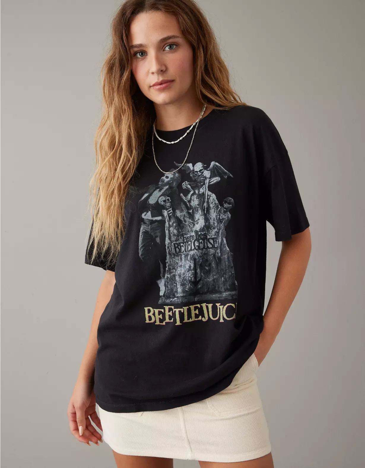 AE Oversized Beetlejuice Graphic Tee