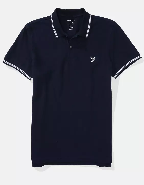 AE Super Soft Legend Slim Fit Pique Ringer Polo Shirt - Image 3