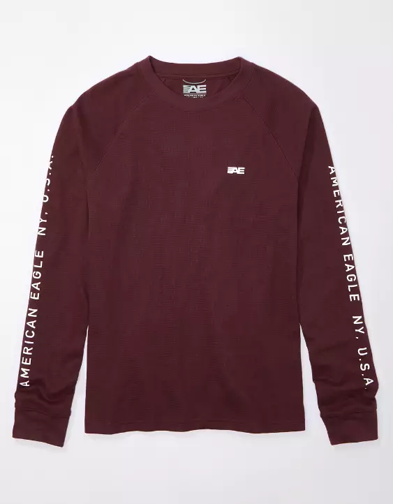 AE 24/7 Long-Sleeve Graphic Thermal T-Shirt - Image 3