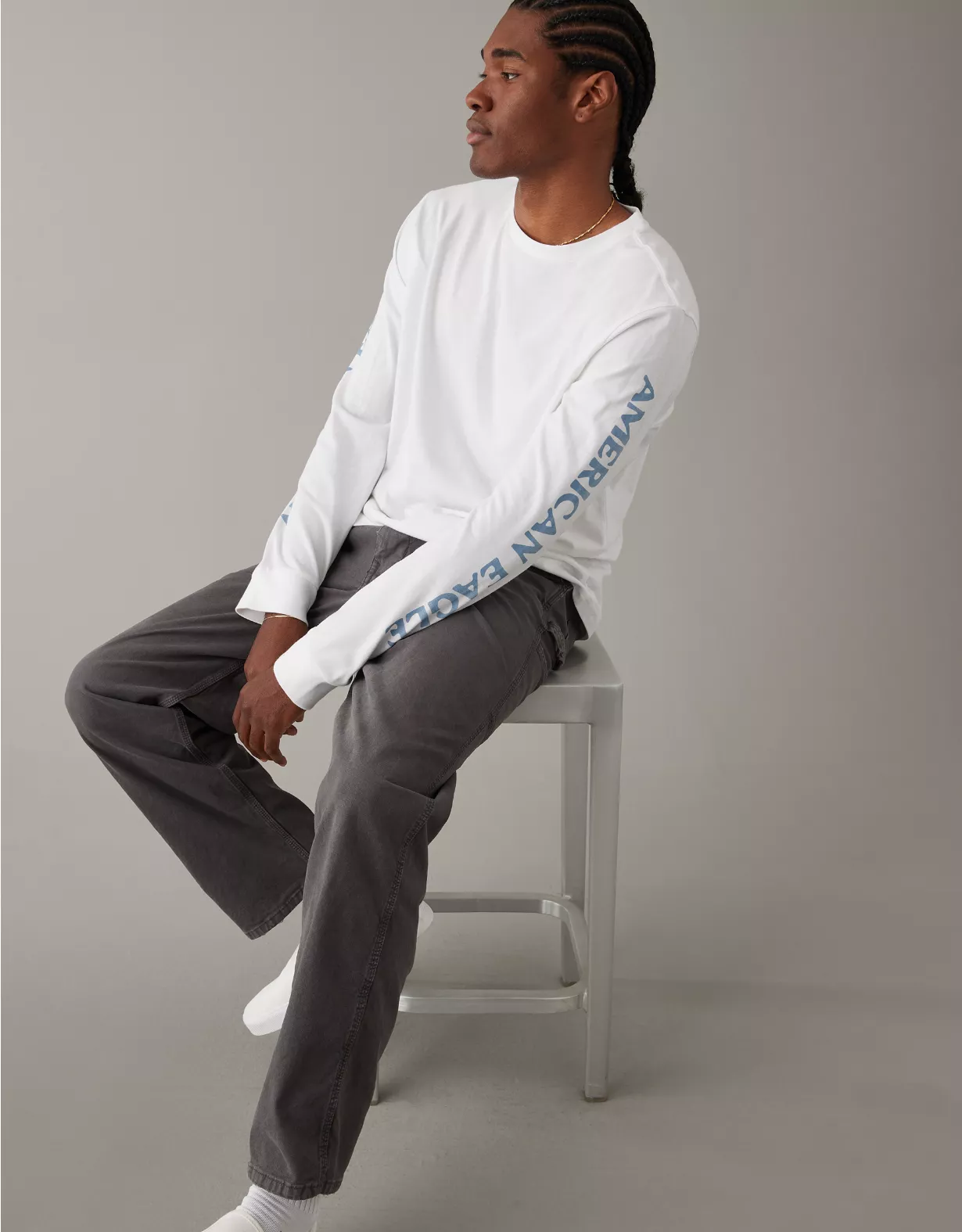 AE Super Soft Long-Sleeve Graphic T-Shirt