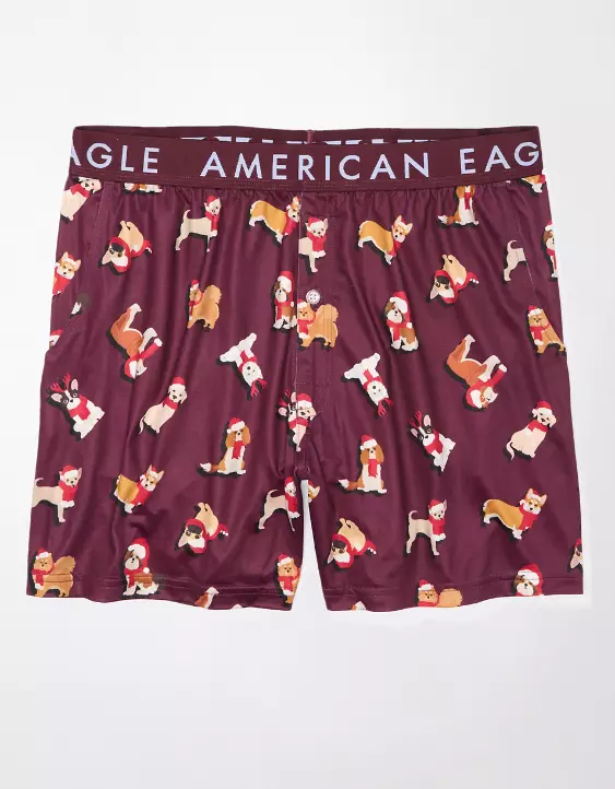 AEO Christmas Dogs Ultra Soft Pocket Boxer Short - Image 3