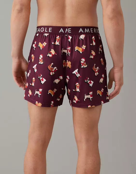 AEO Christmas Dogs Ultra Soft Pocket Boxer Short - Image 2