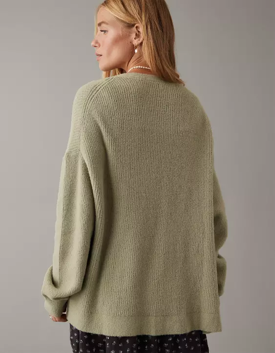 AE Oversized Button-Front Cardigan - Image 3