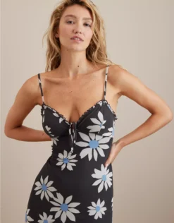 AE Mesh Slip Midi Dress