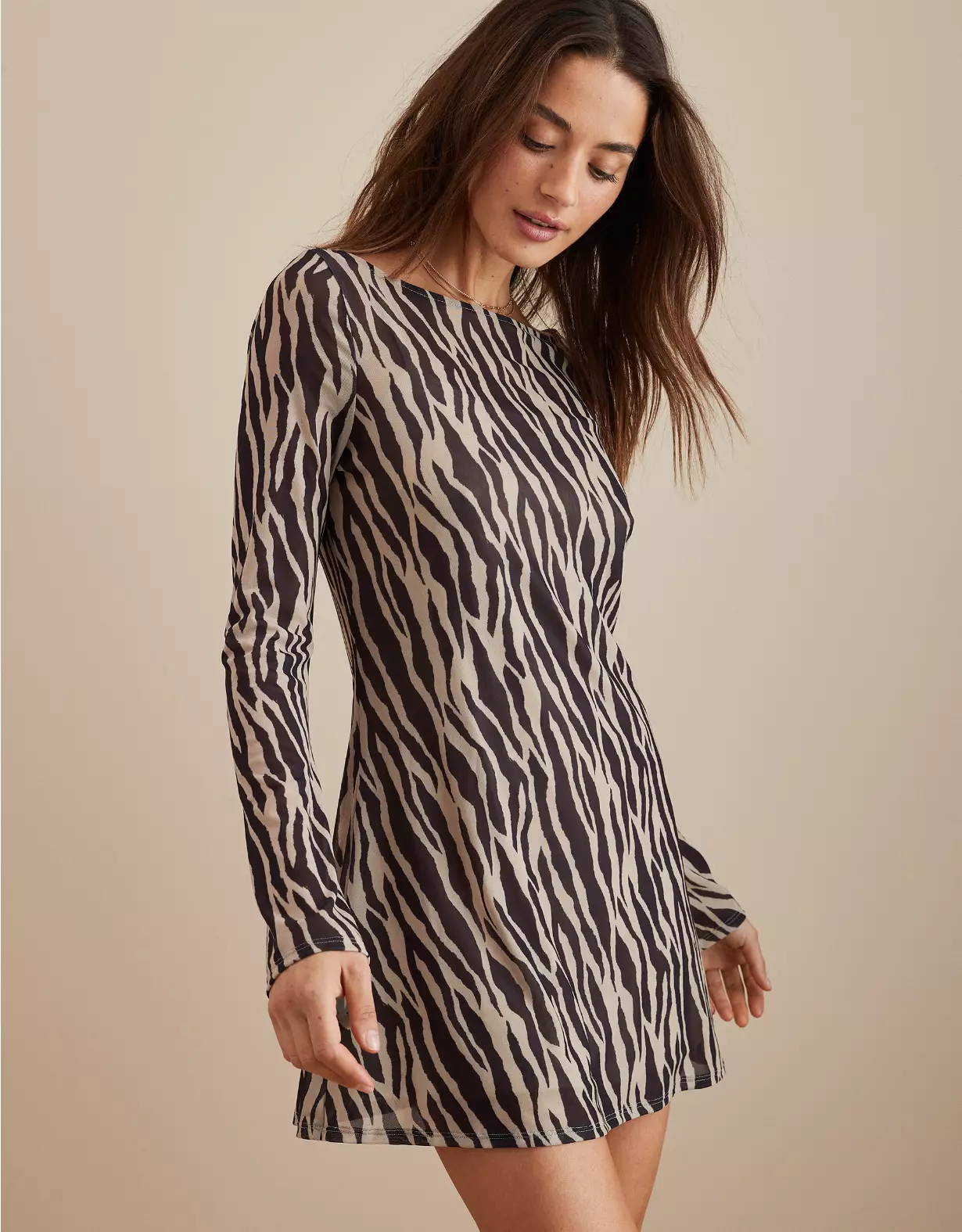 AE Boatneck Mini Mesh Dress