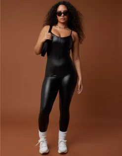 OFFLINE By Aerie Real Luxe Faux Leather Legging Jumpsuit