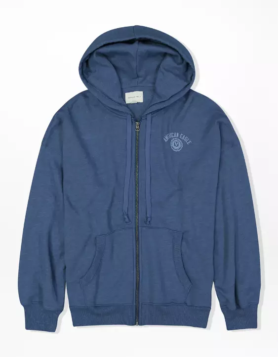 AE Fleece Oversized Zip-Up Hoodie - Image 3