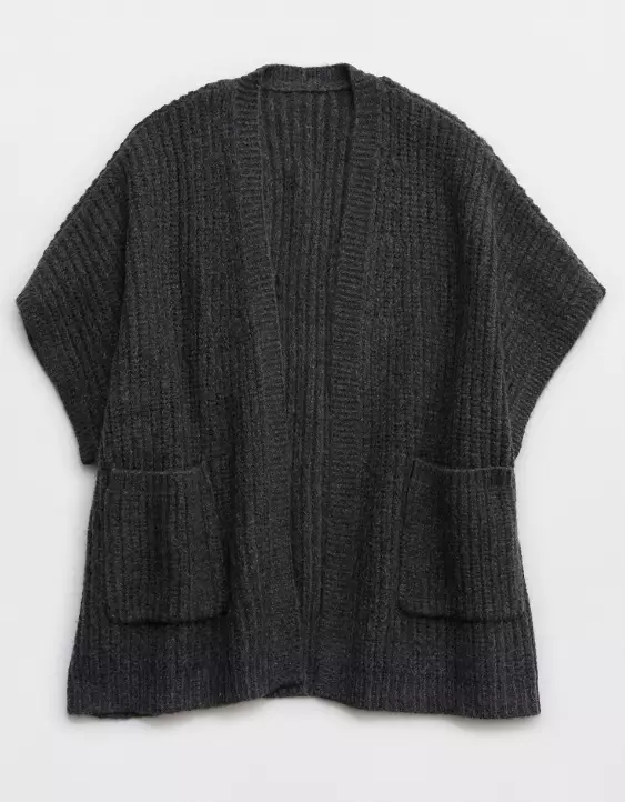 Aerie Marled Rib Sweater Cape - Image 3