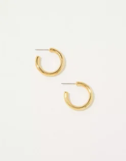 Aerie Demi Fine Chunky Medium Hoop Earrings
