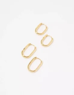 Aerie Chunky Paperclip Hoop Earring Pack