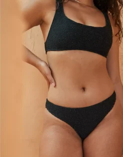Aerie Lurex Crinkle Full Coverage Bikini Bottom