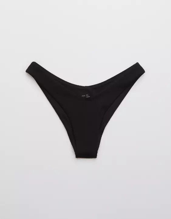 Aerie Ribbed Super High Cut Cheekiest Bikini Bottom - Image 3