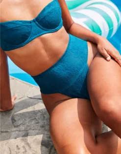 Aerie Lace Banded High Cut Cheeky Bikini Bottom