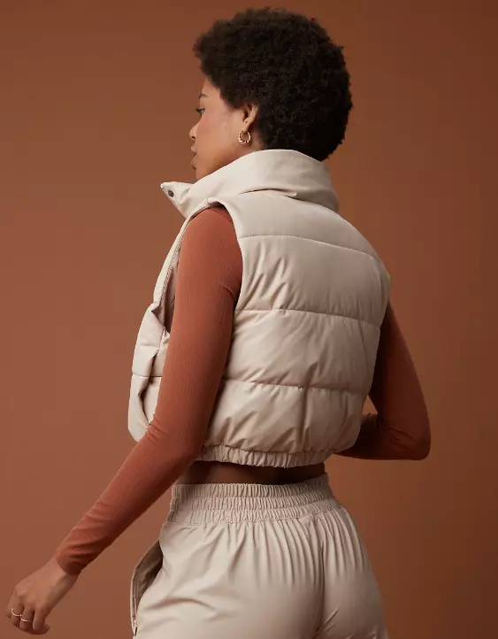 OFFLINE By Aerie Real Luxe Faux Leather Vest - Image 3