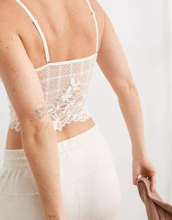 Aerie Show Off Winter Express Lace Corset Bra Top - Image 2