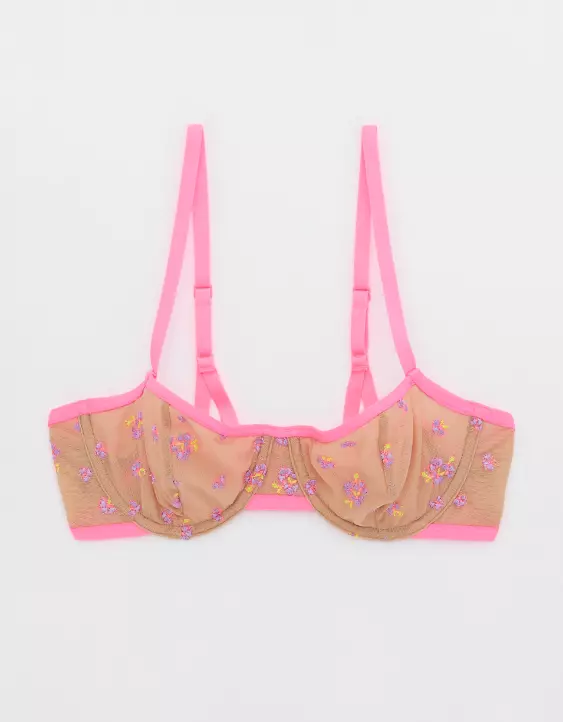 Aerie Show Off Embroidered Unlined Bra - Image 3