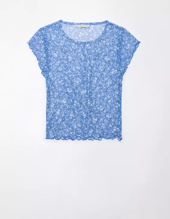 AE Cropped Mini Mesh Tee - Image 3
